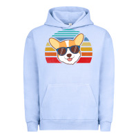 Pigment Grape Ice cool corgi vintage 80s dog lover Urban Hoodie - linhVisuals