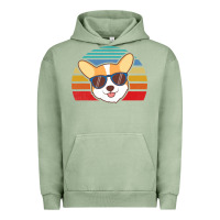 Pigment Oil Green cool corgi vintage 80s dog lover Urban Hoodie - linhVisuals