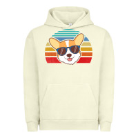 Pigment Pistachio cool corgi vintage 80s dog lover Urban Hoodie - linhVisuals