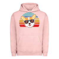 Pigment Salmon cool corgi vintage 80s dog lover Urban Hoodie - linhVisuals