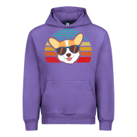 Tulip cool corgi vintage 80s dog lover Urban Hoodie - linhVisuals