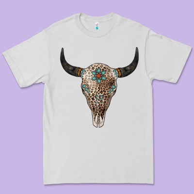 Leopard Bull Skull Premium Tee Designed By Jasminsmagicworld