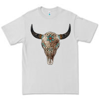 Dove Grey Leopard Bull Skull Premium Tee - Jasminsmagicworld