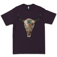 Plum Leopard Bull Skull Premium Tee - Jasminsmagicworld