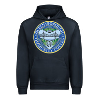 Navy queensborough community college Urban Hoodie - linhVisuals