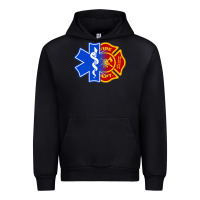 Black emt firefighter ems fire first responder premium Urban Hoodie - linhVisuals