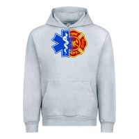 Heather Grey emt firefighter ems fire first responder premium Urban Hoodie - linhVisuals
