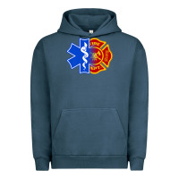 Pigment Midnight Navy emt firefighter ems fire first responder premium Urban Hoodie - linhVisuals