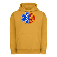 Pigment Peanut Butter emt firefighter ems fire first responder premium Urban Hoodie - linhVisuals