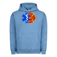 Pigment Pebble Blue emt firefighter ems fire first responder premium Urban Hoodie - linhVisuals