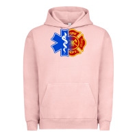 Pigment Salmon emt firefighter ems fire first responder premium Urban Hoodie - linhVisuals