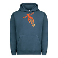 Pigment Midnight Navy fat bike mountain biking Urban Hoodie - linhVisuals