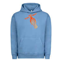 Pigment Pebble Blue fat bike mountain biking Urban Hoodie - linhVisuals