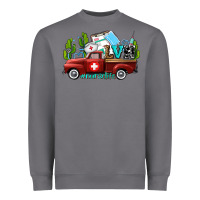 Storm lvn nurse truck with cactus and sunflowers Heavyweight Sweatshirt - AdoDesignShop