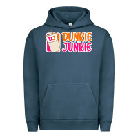 Pigment Midnight Navy donut coffee lover dunkie junkie Urban Hoodie - linhVisuals