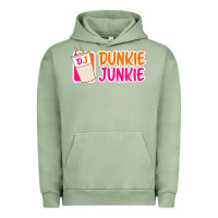 Pigment Oil Green donut coffee lover dunkie junkie Urban Hoodie - linhVisuals