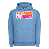 Pigment Pebble Blue donut coffee lover dunkie junkie Urban Hoodie - linhVisuals