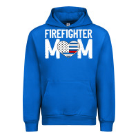 Cobalt female firefighter mom thin red line flag firefighting premium Urban Hoodie - linhVisuals