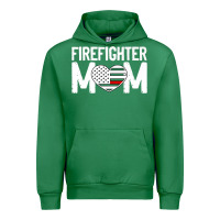 Emerald female firefighter mom thin red line flag firefighting premium Urban Hoodie - linhVisuals