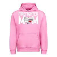 Fuchsia Pink female firefighter mom thin red line flag firefighting premium Urban Hoodie - linhVisuals
