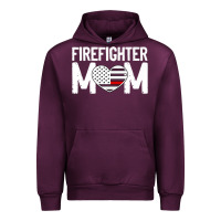 Mauve Wine female firefighter mom thin red line flag firefighting premium Urban Hoodie - linhVisuals