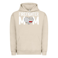 Pigment French Oak female firefighter mom thin red line flag firefighting premium Urban Hoodie - linhVisuals