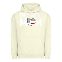 Pigment Pistachio female firefighter mom thin red line flag firefighting premium Urban Hoodie - linhVisuals