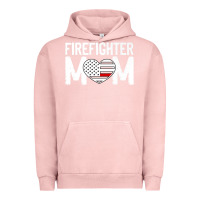 Pigment Salmon female firefighter mom thin red line flag firefighting premium Urban Hoodie - linhVisuals