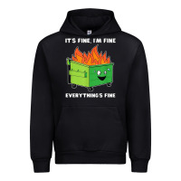 Black dumpster fire its fine im fine Urban Hoodie - linhVisuals