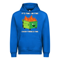 Cobalt dumpster fire its fine im fine Urban Hoodie - linhVisuals