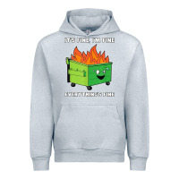 Heather Grey dumpster fire its fine im fine Urban Hoodie - linhVisuals