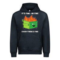 Navy dumpster fire its fine im fine Urban Hoodie - linhVisuals