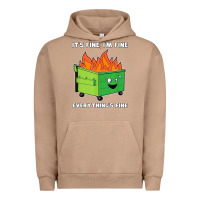 Pigment Burro dumpster fire its fine im fine Urban Hoodie - linhVisuals