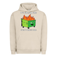 Pigment French Oak dumpster fire its fine im fine Urban Hoodie - linhVisuals