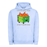 Pigment Grape Ice dumpster fire its fine im fine Urban Hoodie - linhVisuals
