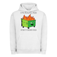 Pigment Lunar Rock dumpster fire its fine im fine Urban Hoodie - linhVisuals