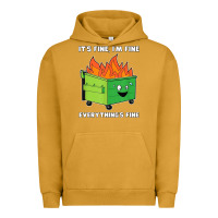 Pigment Peanut Butter dumpster fire its fine im fine Urban Hoodie - linhVisuals