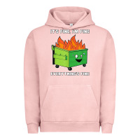 Pigment Salmon dumpster fire its fine im fine Urban Hoodie - linhVisuals