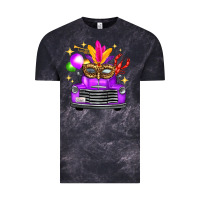 Cloud Black Mardi Gras Truck Leopard Mask Vintage Tee - FaDigitalArtStudio