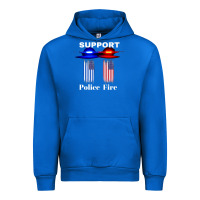 Cobalt support our police & fire departments   1st responders premium Urban Hoodie - linhVisuals