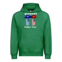 Support Our Police & Fire Departments   1st Responders Premium Urban Hoodie | Teevron
