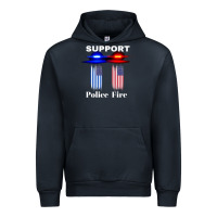 Navy support our police & fire departments   1st responders premium Urban Hoodie - linhVisuals