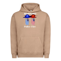 Pigment Burro support our police & fire departments   1st responders premium Urban Hoodie - linhVisuals