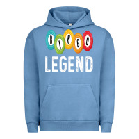 Pigment Pebble Blue funny bingo legend bingo balls game Urban Hoodie - linhVisuals