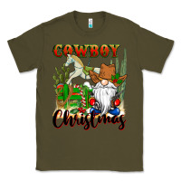 Army Green cowboy christmas gnome Classic Tee - CowGirlArtShop