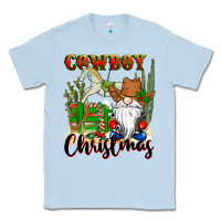 Dusty Blue cowboy christmas gnome Classic Tee - CowGirlArtShop