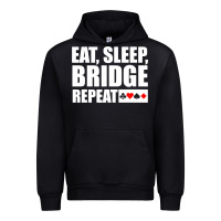 Black funny bridge card game lover bridge Urban Hoodie - linhVisuals
