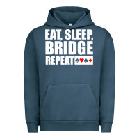 Pigment Midnight Navy funny bridge card game lover bridge Urban Hoodie - linhVisuals
