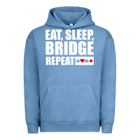 Pigment Pebble Blue funny bridge card game lover bridge Urban Hoodie - linhVisuals
