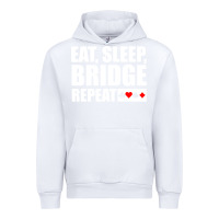 White funny bridge card game lover bridge Urban Hoodie - linhVisuals